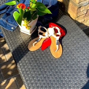 Crown and Ivy cream sandals size 9.5